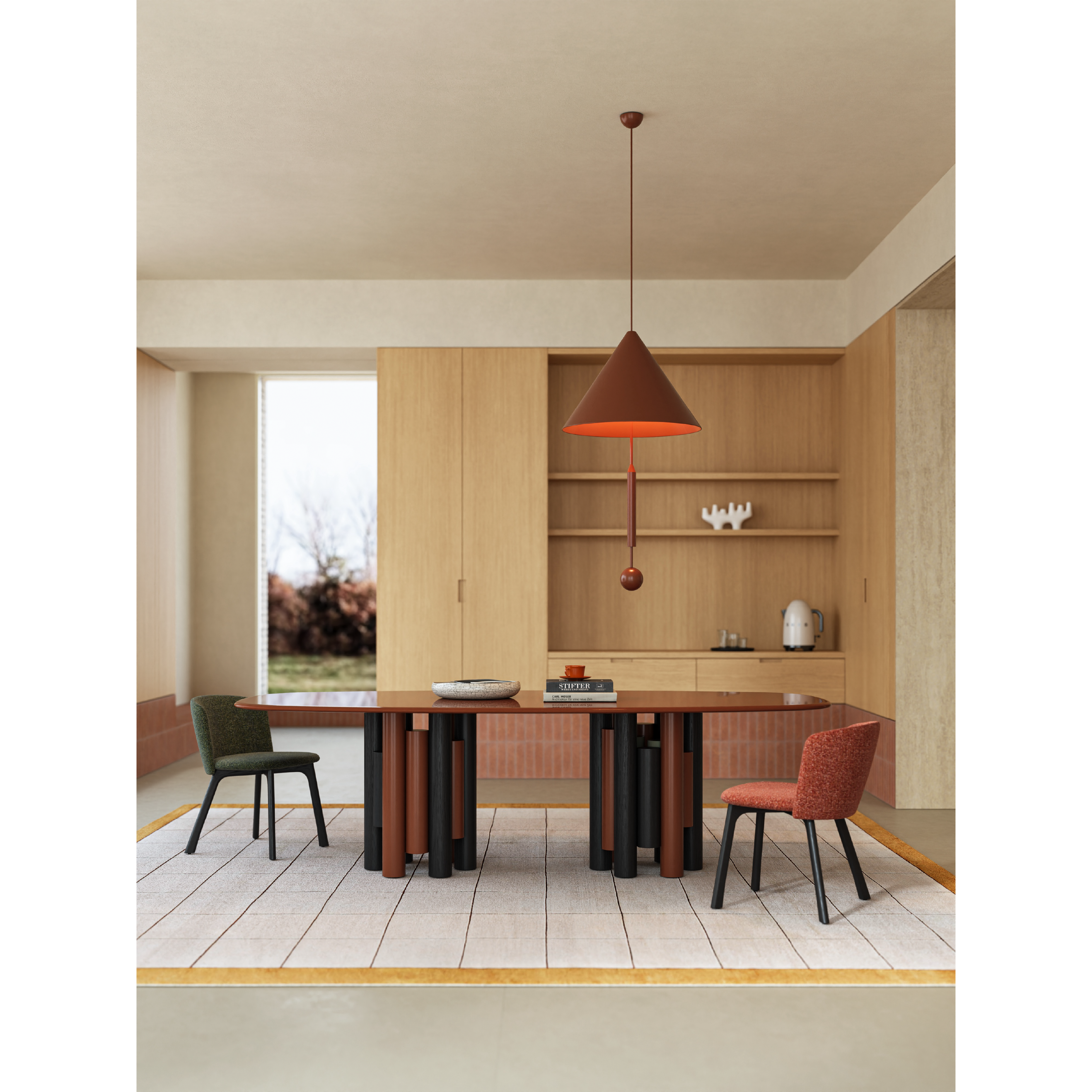 Pillar Bliss - Oval Dining Table