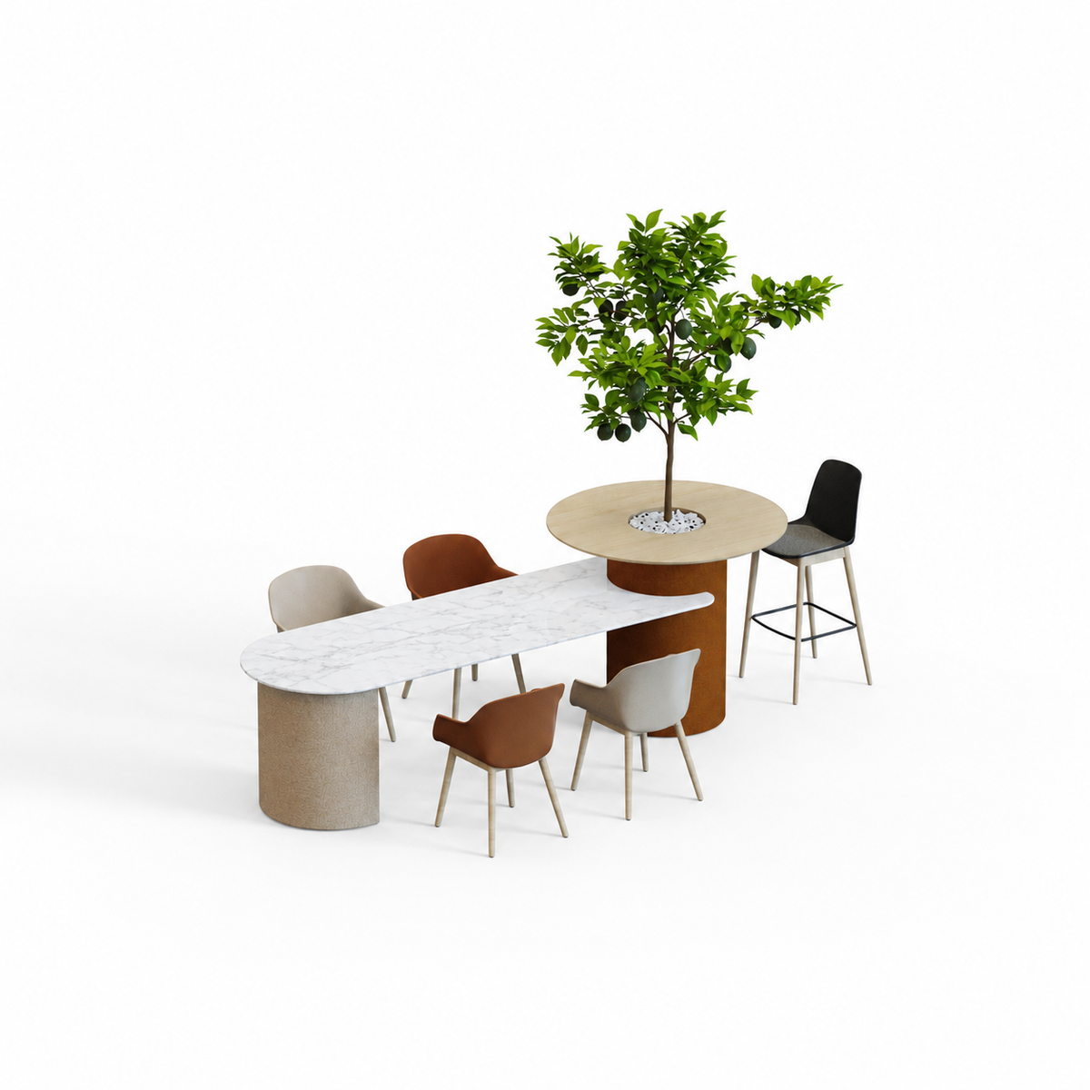 Agaric - Dining Table with Planter Box