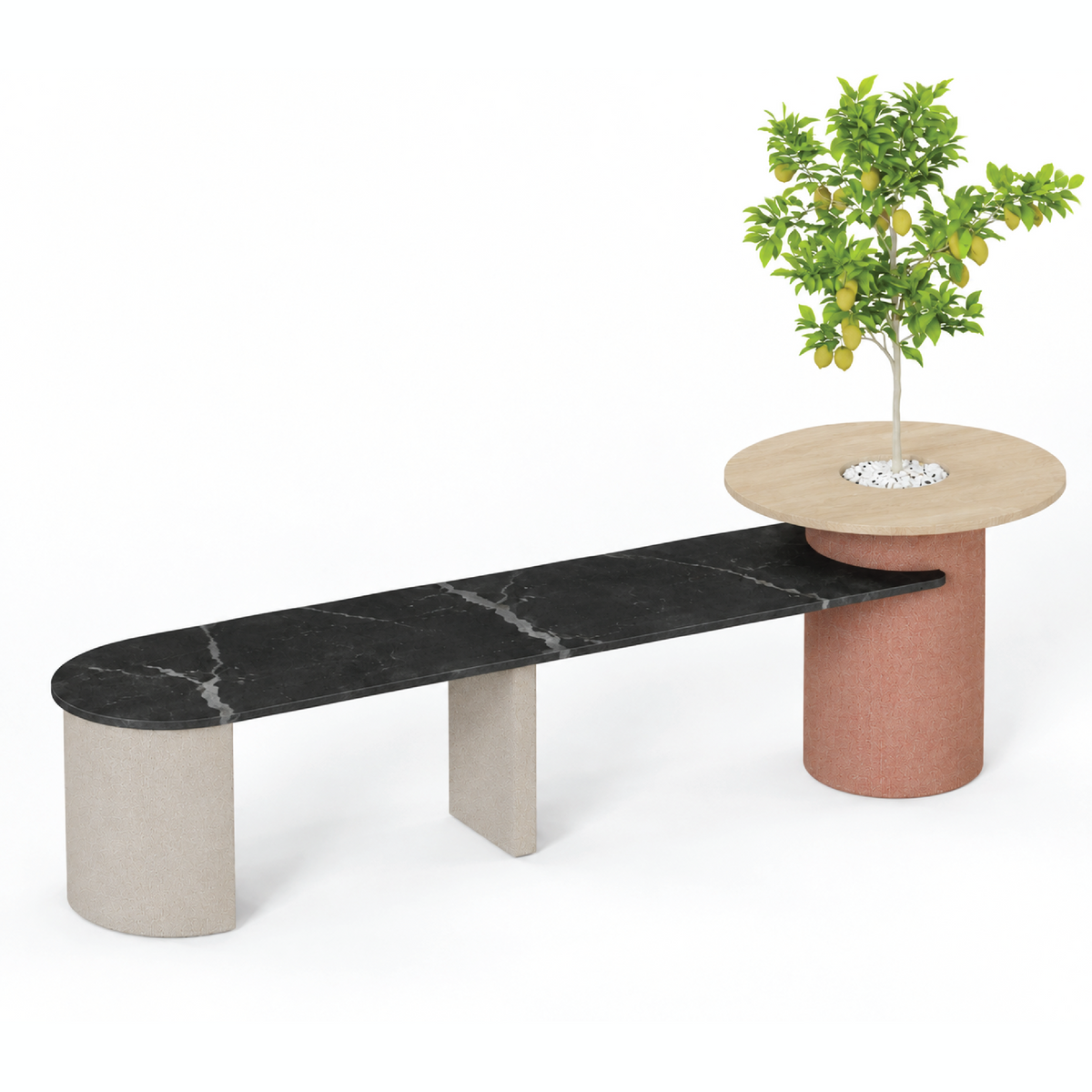 Agaric - Dining Table with Planter Box