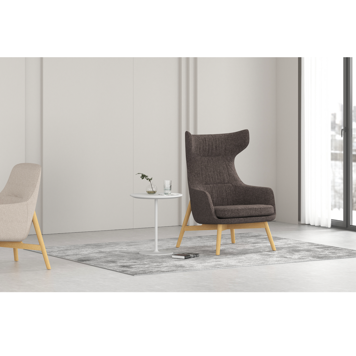 Cetacean - Lounge Chair III (Wooden Base)