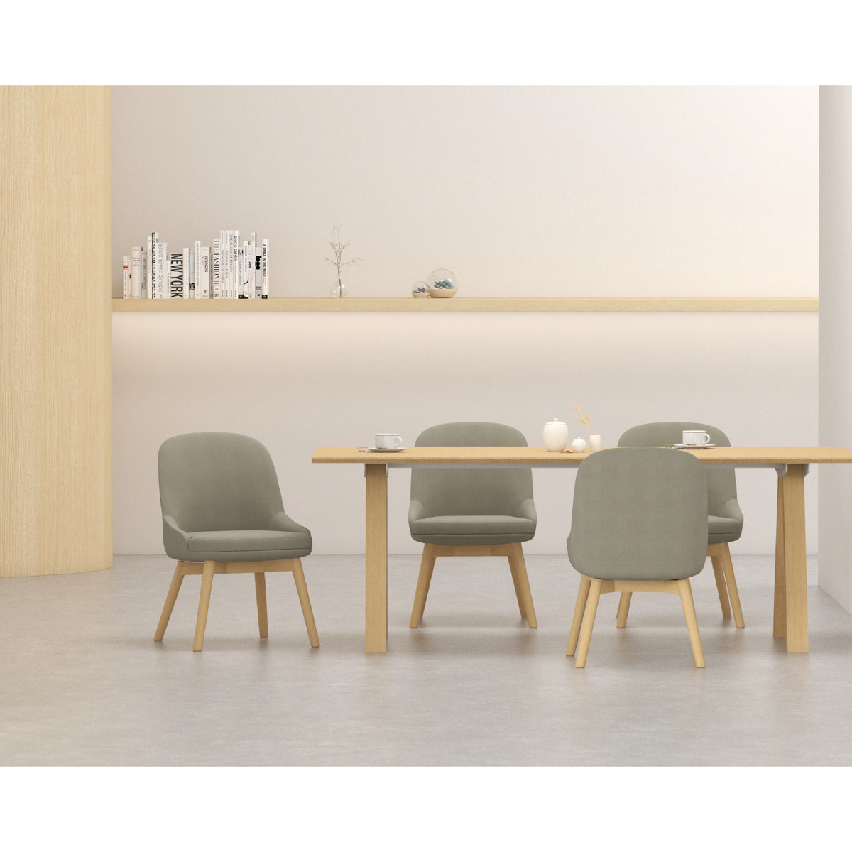 Cetacean - Dining Chair (Wooden Base)