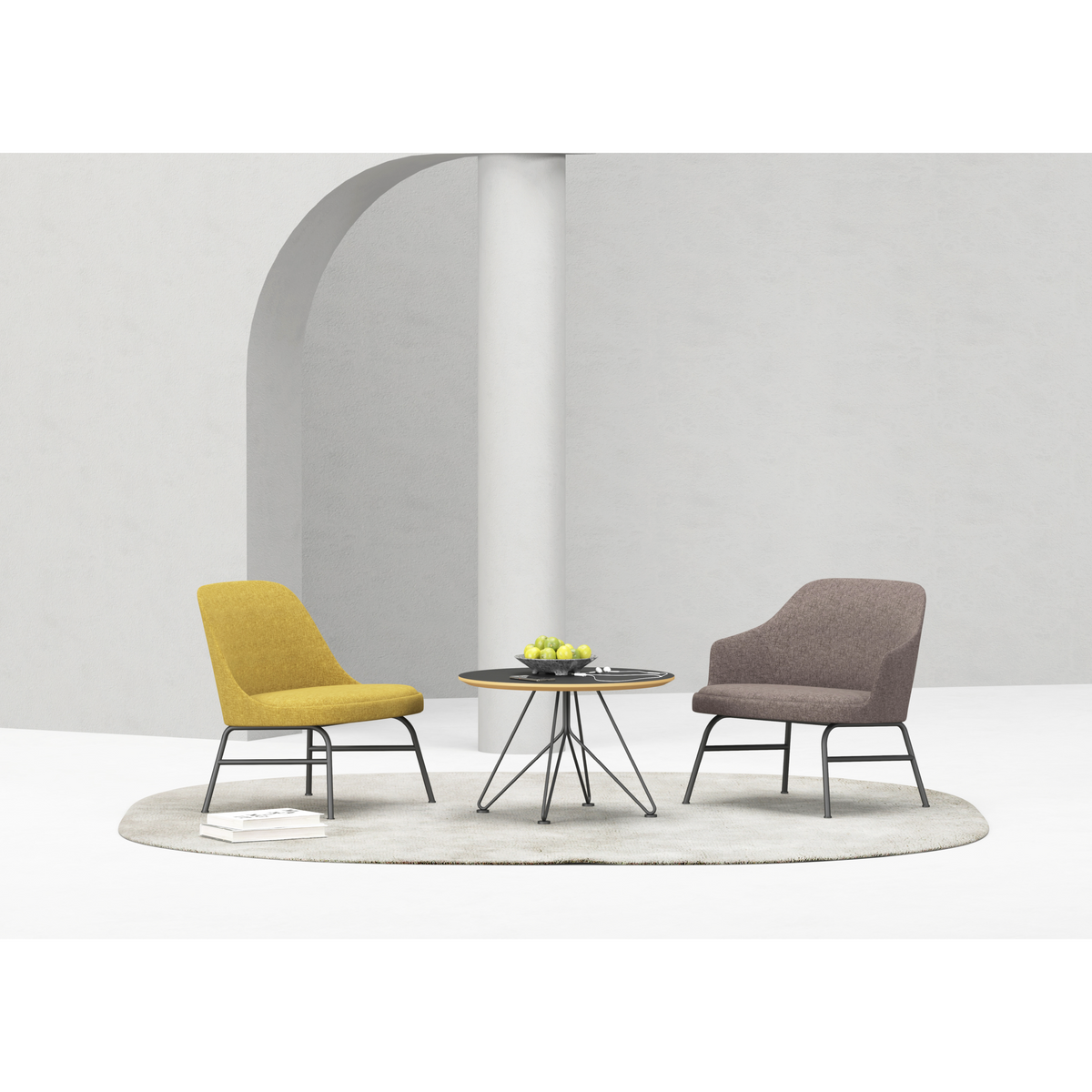 Dolphin - Lounge Chair with Armrest