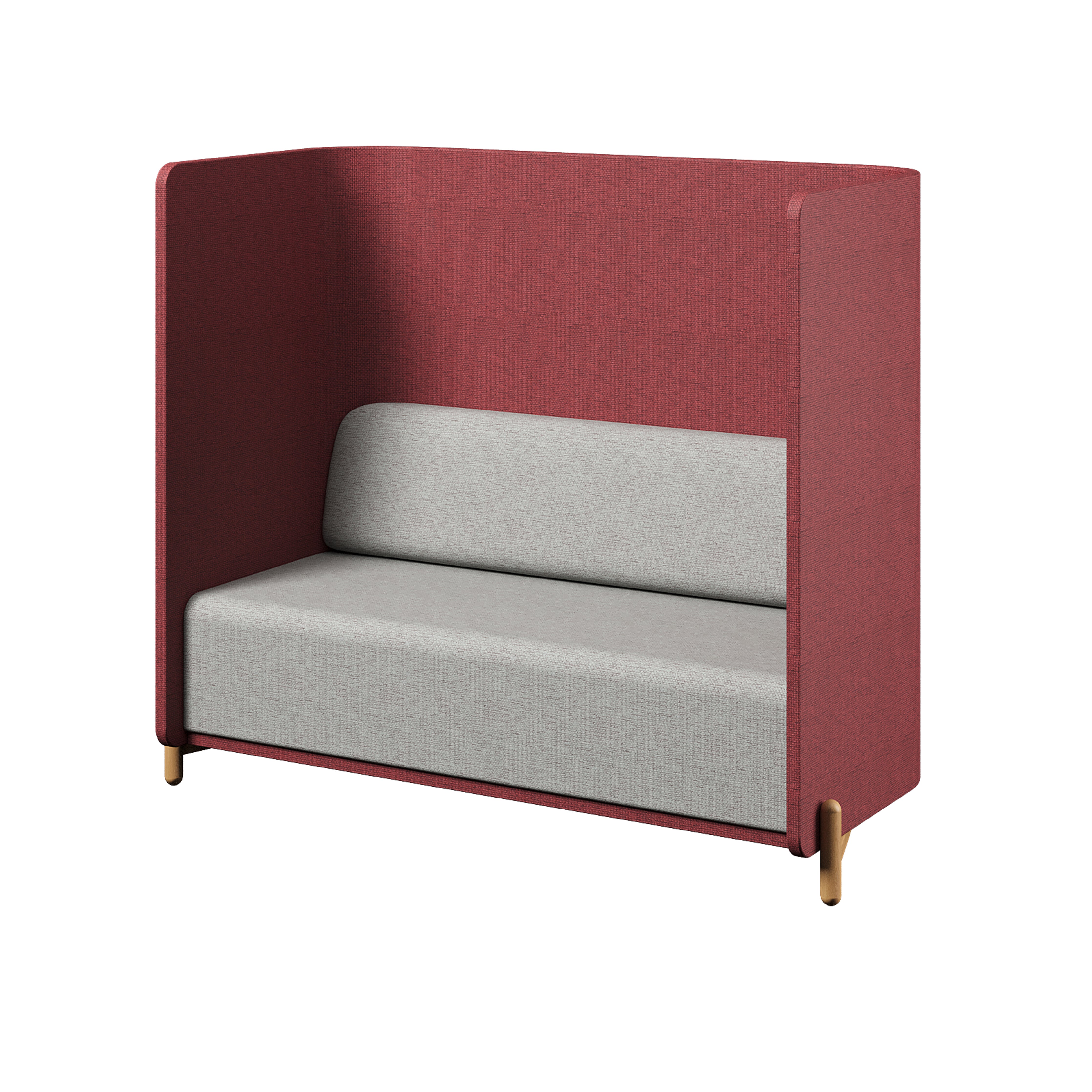 Side view of the U-Box 2 Seater Highback, showing its sleek, sound-insulating design ideal for coworking spaces and lounges.