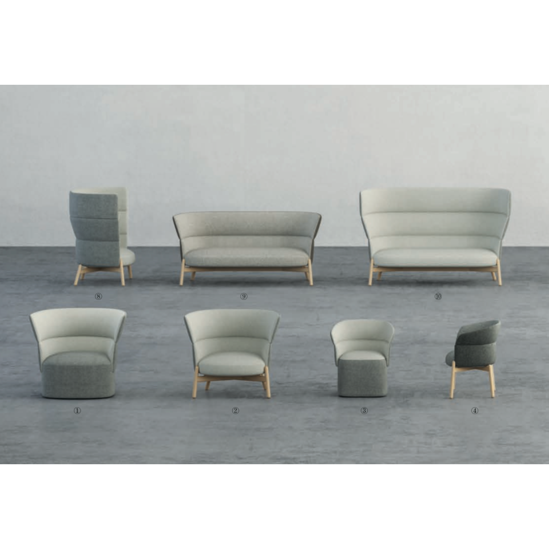 Welly II - Highback Lounge Chair (optional table)